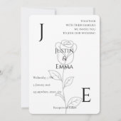 Minimale trouwuitnodiging kaart (Achterkant)