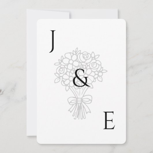 Minimale trouwuitnodiging kaart (Voorkant)