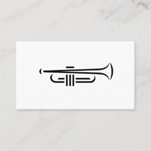 Minimale Trumpet Logo Visitekaartjes