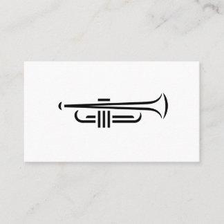 Minimale Trumpet Logo Visitekaartjes