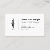 Minimale Trumpet Logo Visitekaartjes (Achterkant)