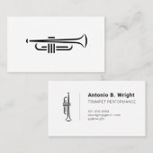 Minimale Trumpet Logo Visitekaartjes (Voorkant / Achterkant)