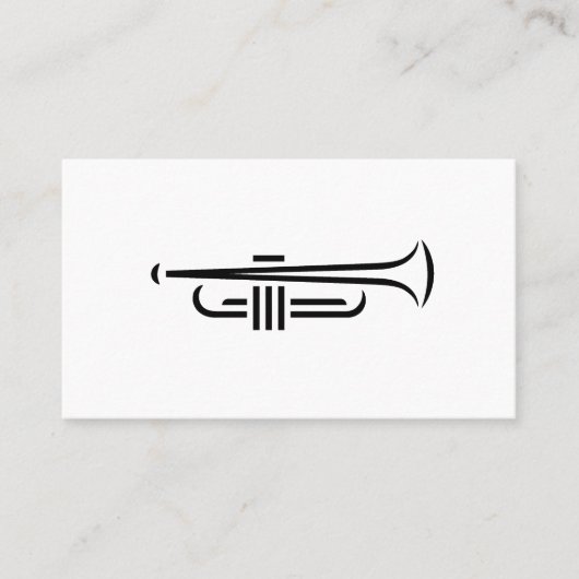 Minimale Trumpet Logo Visitekaartjes (Voorkant)