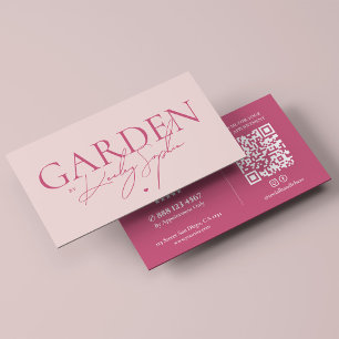 Minimale Tuin Elegante Landschap Kunstenaar Blush Visitekaartje