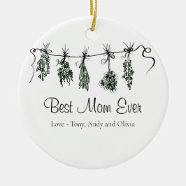 Minimale Tuin Kruiden Beste Moeder Ooit Keramisch Ornament