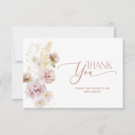 Minimale tuingriep bedankt voor uw kaartje kaart (Voorkant)