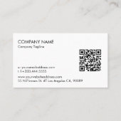 Minimale turquoise blauwe tinten linnen Burlap sto Visitekaartje (Achterkant)