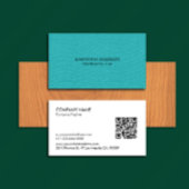 Minimale turquoise blauwe tinten linnen Burlap sto Visitekaartje