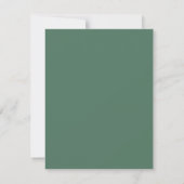 Minimale turquoise trouwdetails uitnodiging (Achterkant)