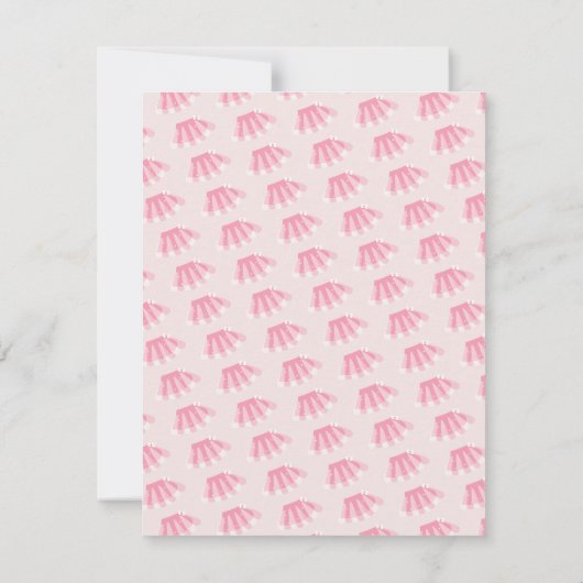 Minimale Tutu Girl's Birthday Cartoon Roze Glitter Kaart (Achterkant)