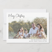 Minimale twee foto's zwart-wit kerst kaart (Voorkant)