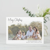 Minimale twee foto's zwart-wit kerst kaart (Staand voorkant)