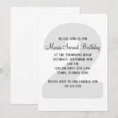 Minimale tweede geboorte Genderneutrale Sjabloon Kaart (Voorkant / Achterkant)