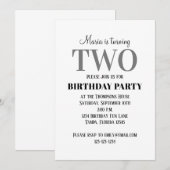 Minimale tweede geboorte Genderneutrale Sjabloon Kaart (Voorkant / Achterkant)