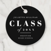 Minimale typeafstudeerpartij bedankjes labels (Voorkant)