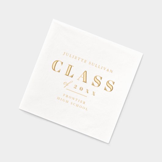 Minimale typeafstudeerpartij folie servetten (Links)