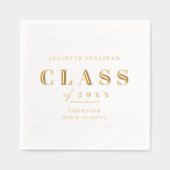 Minimale typeafstudeerpartij folie servetten (Voorkant)