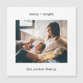 Minimale typemachine | Kerst foto magnetische Kaar (Voorkant)