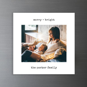 Minimale typemachine   Kerst foto magnetische Kaar