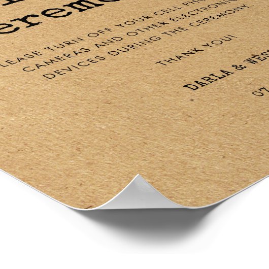 Minimale typemachine Niet-plugged bruiloft Poster (Hoek)