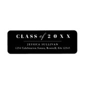 Minimale typeterugloop Afstuderen Etiket (Voorkant)