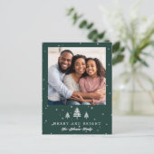 Minimale Typewriter Vrolijk en Heldere Photo Tree Briefkaart (Staand voorkant)