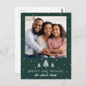 Minimale Typewriter Vrolijk en Heldere Photo Tree Briefkaart (Voorkant / Achterkant)