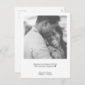 Minimale Typewriter Vrolijke Kerstfoto Feestdagenkaart (Voorkant / Achterkant)