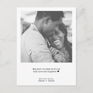 Minimale Typewriter Vrolijke Kerstfoto Feestdagenkaart