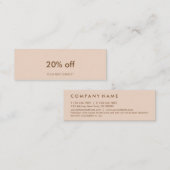 Minimale typische kleine pastel-minikaart mini visitekaartje (Voorkant / Achterkant)