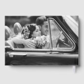 Minimale typografie | 70s Retro bruiloft gastenboe Gastenboek (Achterkant)