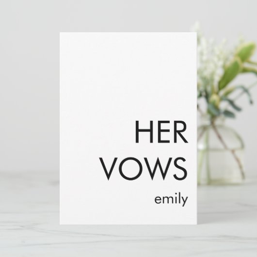 Minimale typografie Aangepast elke kleur die haar  Kaart (Staand voorkant)