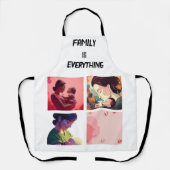 Minimale Typografie Aangepaste Collage Foto Schort (Voorkant)