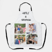 Minimale Typografie Aangepaste Collage Foto Schort (Voorkant)