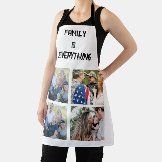 Minimale Typografie Aangepaste Collage Foto Schort (Insitu)