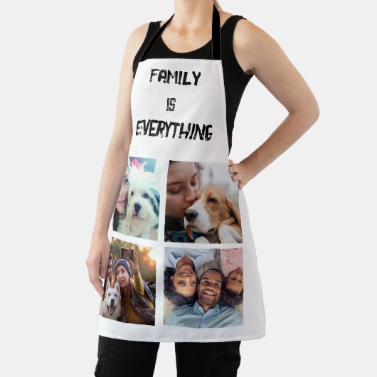 Minimale Typografie Aangepaste Collage Foto Schort (Insitu)