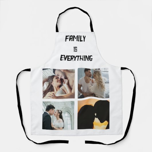 Minimale Typografie Aangepaste Collage Foto Schort (Voorkant)