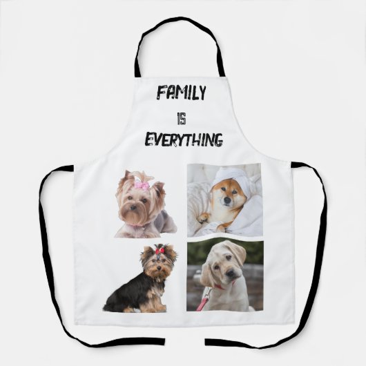 Minimale Typografie Aangepaste Collage Foto Schort (Voorkant)