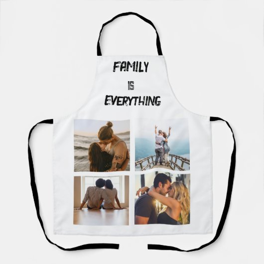 Minimale Typografie Aangepaste Collage Foto Schort (Voorkant)