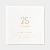 Minimale typografie aangepaste huwelijksverjaardag folie servetten (Voorkant)