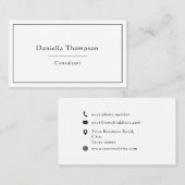 Minimale typografie Aangepaste naam zwart-wit Visitekaartje (Voorkant / Achterkant)