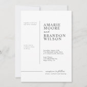 Minimale Typografie Black and White Wedding Kaart (Voorkant)