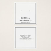 Minimale Typografie Border Vierkante Visitekaartjes (Voorkant /achterkant)