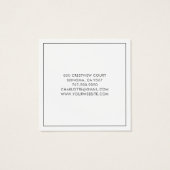 Minimale Typografie Border Vierkante Visitekaartjes (Achterkant)