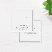 Minimale Typografie Border Vierkante Visitekaartjes (Bureau)