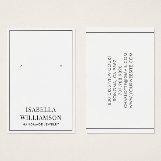 Minimale Typografie Border Visitekaartje (Voorkant /achterkant)