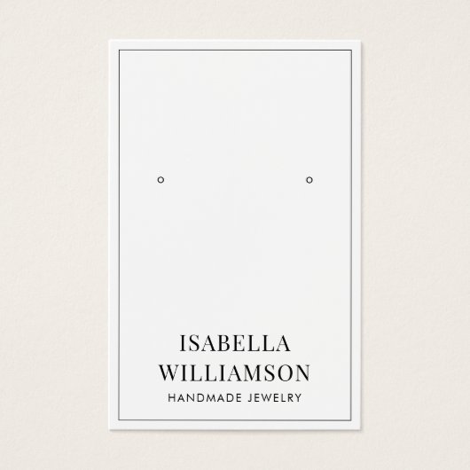 Minimale Typografie Border Visitekaartje (Voorkant)