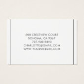 Minimale Typografie Border Visitekaartje (Achterkant)