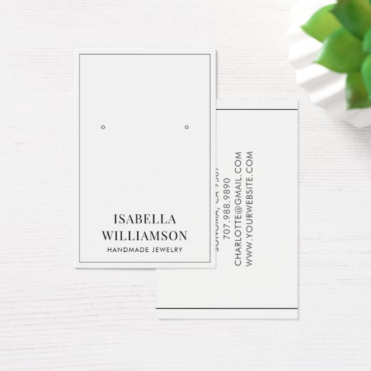 Minimale Typografie Border Visitekaartje (Bureau)