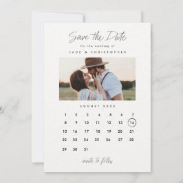 Minimale Typografie Calendar Photo Wedding Save The Date